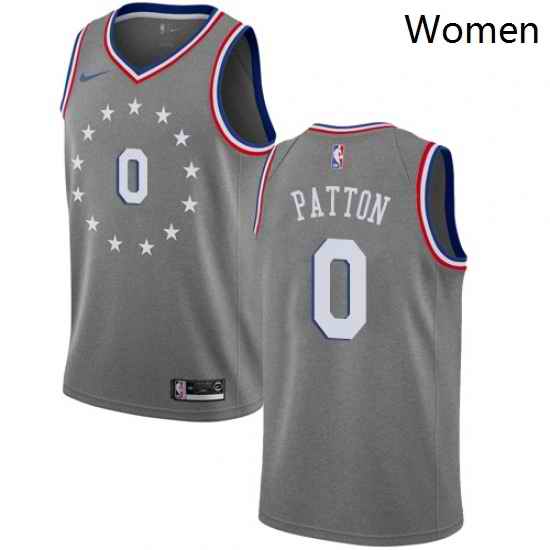 Womens Nike Philadelphia 76ers 0 Justin Patton Swingman Gray NBA Jersey City Edition